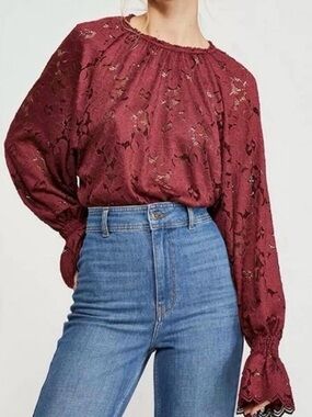 Free People Olivia Lace Top